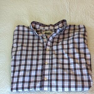 Wrangler Riata Men's Casual Plaid Shirt - Black And Orange Size XXL Tall